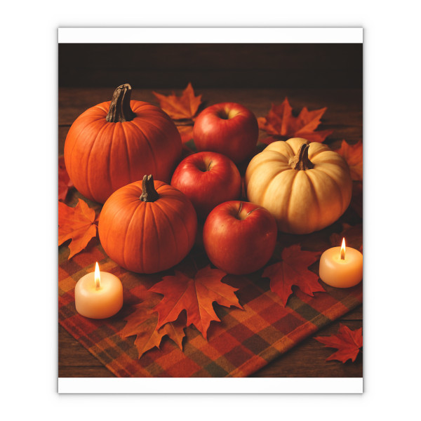 Harvest Table Delight - Gift Wrapping Paper Sheets, 1pc