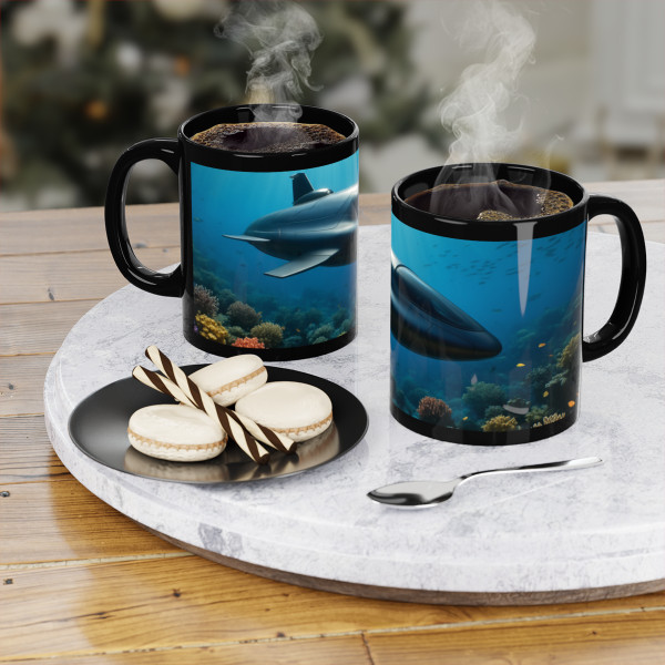 Deep Sea Adventure - Black Coffee Mug, 11oz