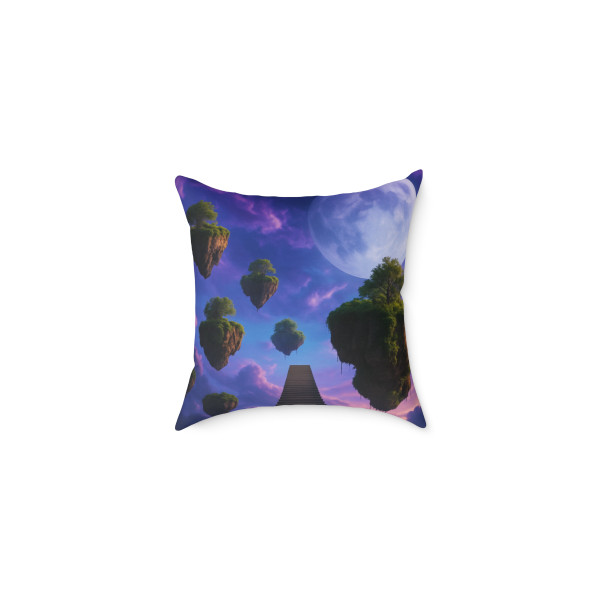 Ethereal Dreamscape - Square Poly Canvas Pillow