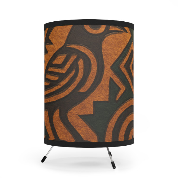 Echoes of Ancestors - Tripod Lamp with High-Res Printed Shade, US\CA plug