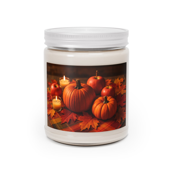 Harvest Table Delight - Scented Soy Candles with White Lid, 9oz