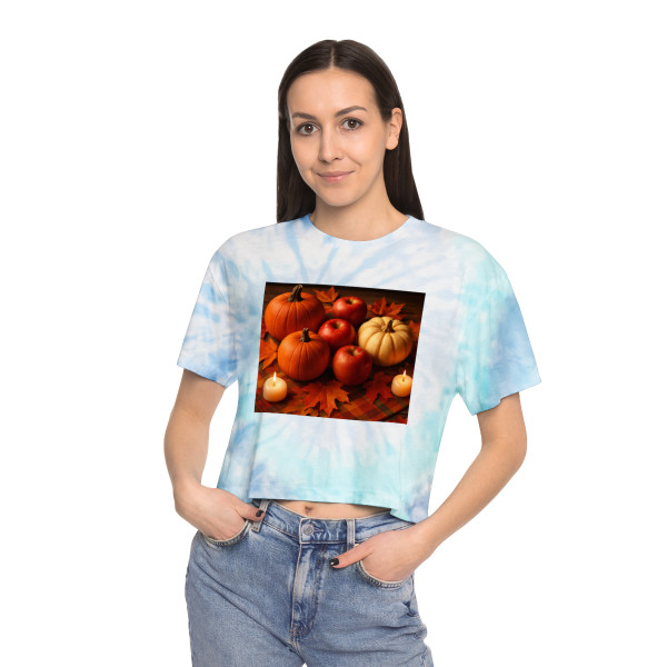 Harvest Table Delight - Women's Tie-Dye Crop Tee