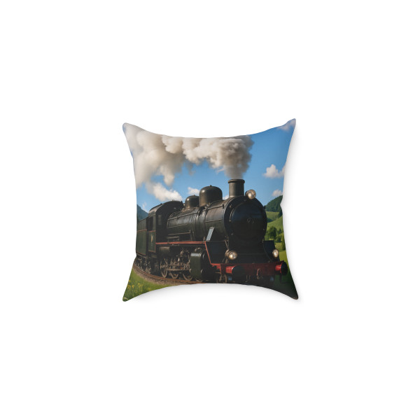Steam Era Adventure - Square Poly Canvas Pillow