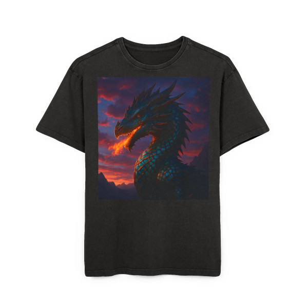 Celestial Flame Keeper - Men's Acid Washed Heavy Oversize Tee
