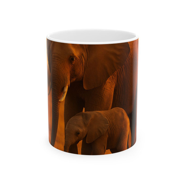 Majestic Elephant Guardian - Ceramic Mug, (11oz, 15oz)