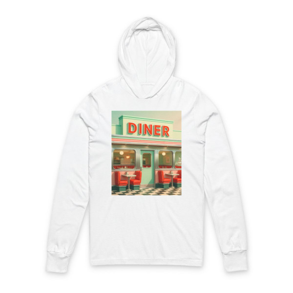 Retro Diner - Unisex Hooded Long Sleeve Tee