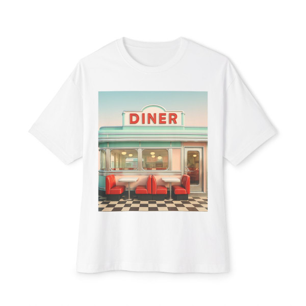 Retro Diner - Unisex Oversized Boxy Tee