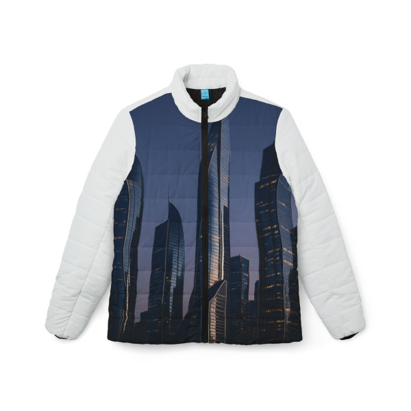 Steel and Glass Symphony - Women’s Puffer Jacket (AOP)