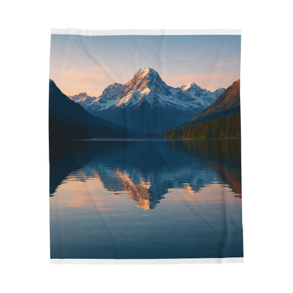 Mountain Serenity - Velveteen Plush Blanket