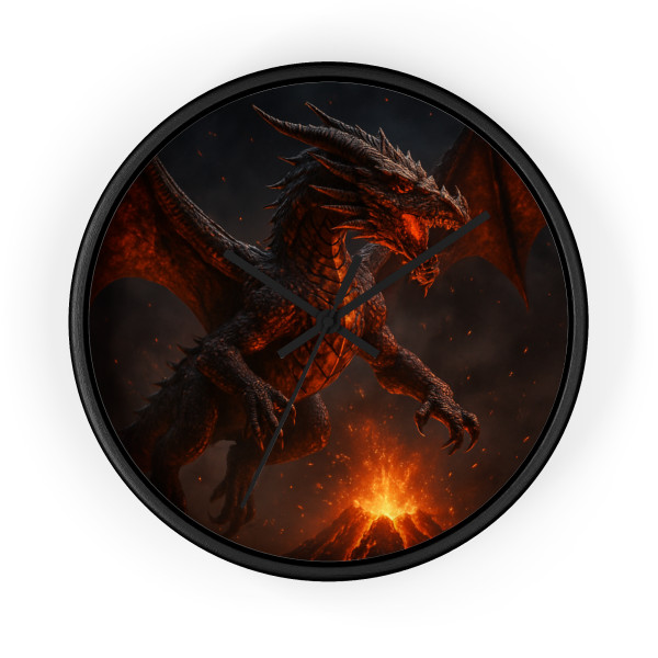 Celestial Ember Sentinel - Wall Clock