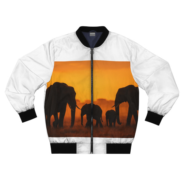 Gentle Giants in Twilight - Men's Bomber Jacket (AOP) Gentle Giants in Twilight - Men's Bomber Jacket (AOP)