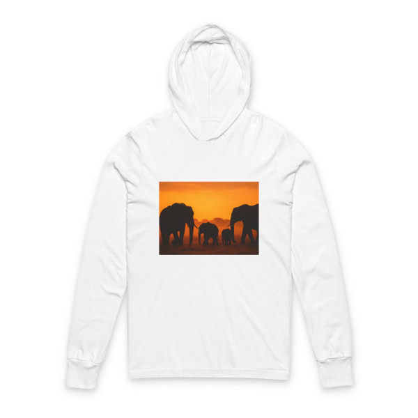 Gentle Giants in Twilight - Unisex Hooded Long Sleeve Tee Gentle Giants in Twilight - Unisex Hooded Long Sleeve Tee