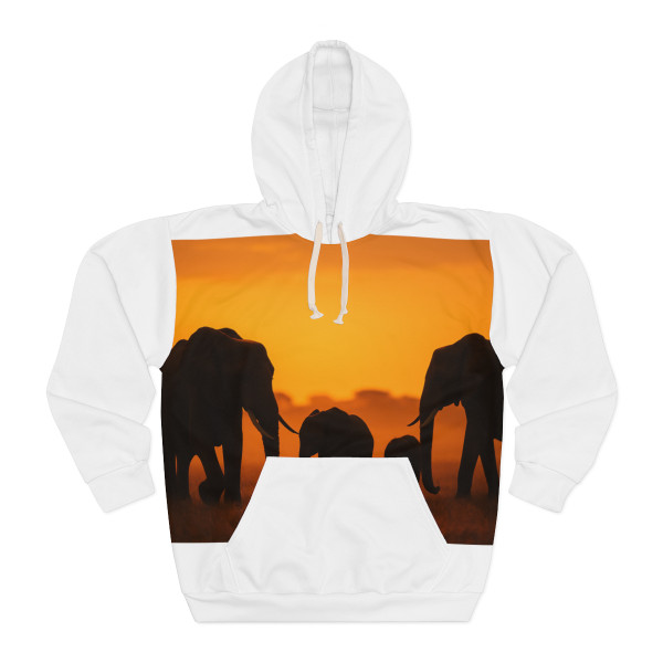 Gentle Giants in Twilight - Unisex Pullover Hoodie (AOP)