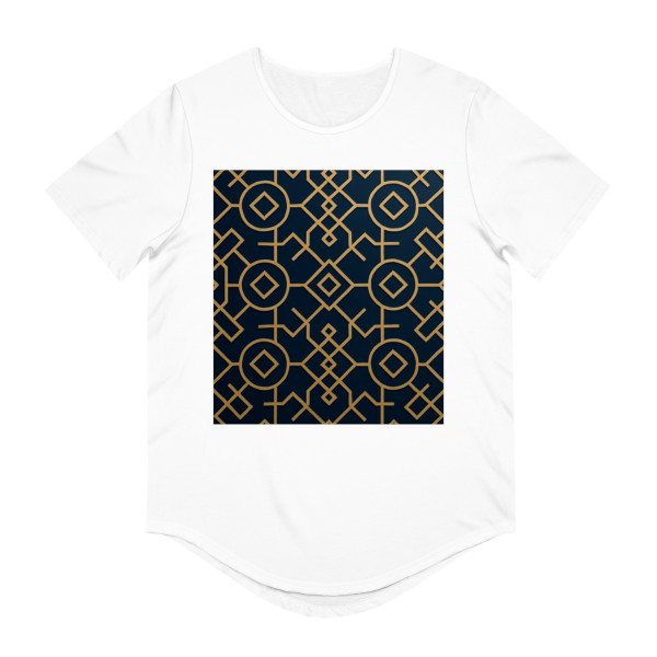 Celestial Geometry - Men's Jersey Curved Hem Tee