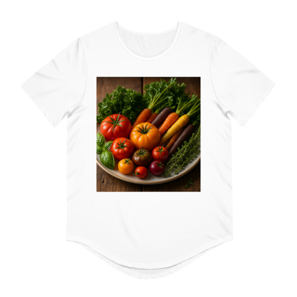 Gastronomic Garden - Men's Jersey Curved Hem Tee
