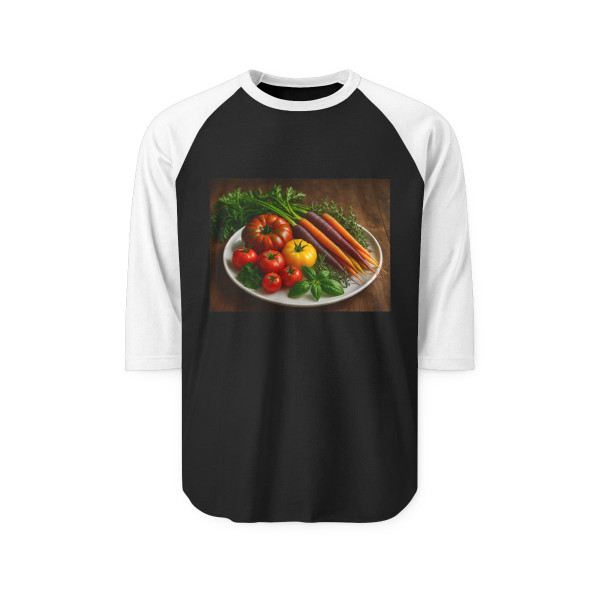Gastronomic Garden - Unisex Three-Quarter Sleeve Raglan Shirt