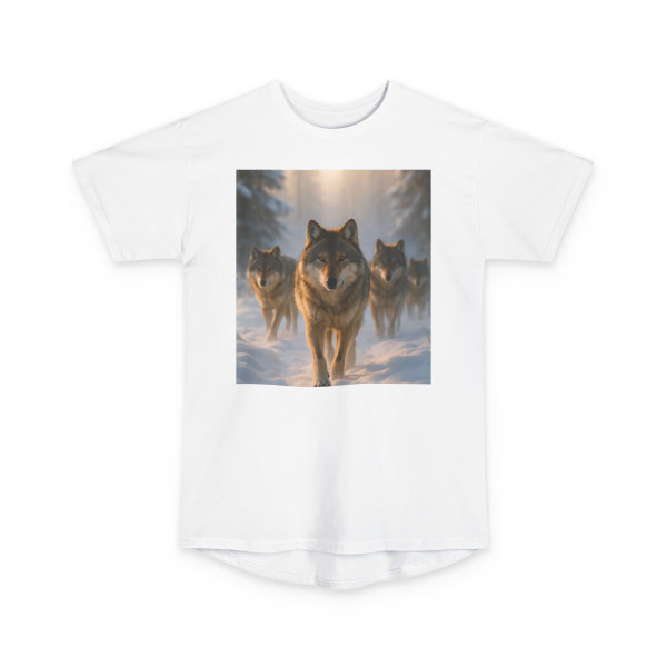 Serene Wolf Pack - Unisex Long Body Urban Tee Serene Wolf Pack - Unisex Long Body Urban Tee