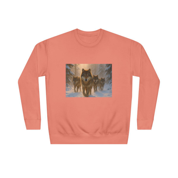 Serene Wolf Pack - Unisex Crew Sweatshirt