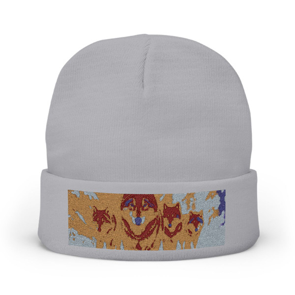 Serene Wolf Pack - Knit Beanie (Embroidery)