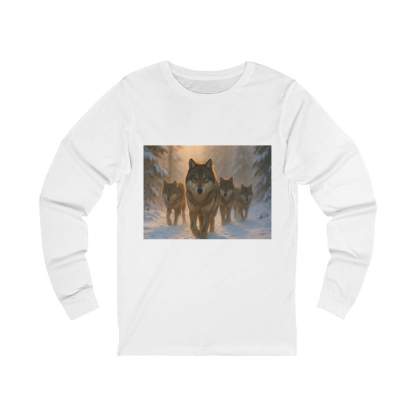 Serene Wolf Pack - Unisex Jersey Long Sleeve Tee Serene Wolf Pack - Unisex Jersey Long Sleeve Tee