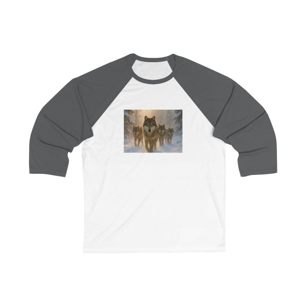 Serene Wolf Pack - Unisex 3\4 Sleeve Baseball Tee Serene Wolf Pack - Unisex 3\4 Sleeve Baseball Tee