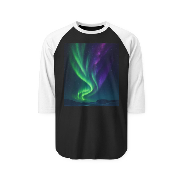 Celestial Aurora - Unisex Three-Quarter Sleeve Raglan Shirt
