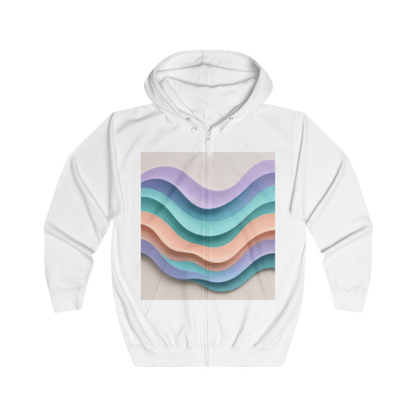 Liquid Wave Flow - Unisex Full Zip Hoodie Liquid Wave Flow - Unisex Full Zip Hoodie