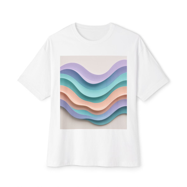Liquid Wave Flow - Unisex Oversized Boxy Tee