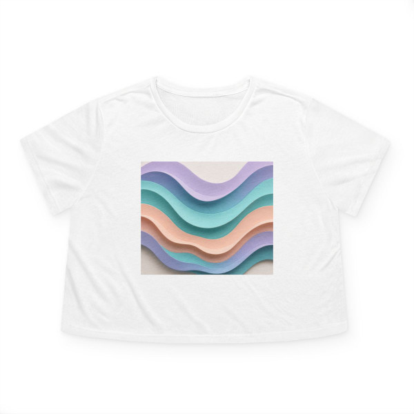 Liquid Wave Flow - Women's Flowy Cropped Tee