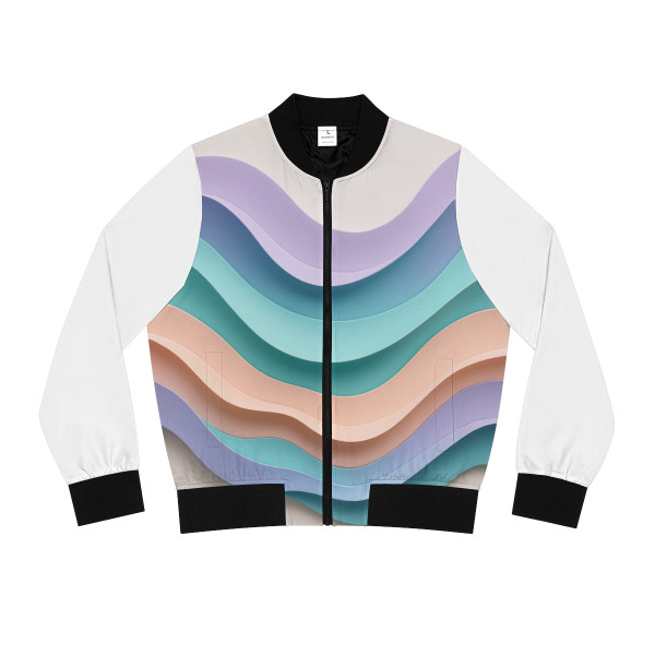 Liquid Wave Flow - Women's Bomber Jacket (AOP)