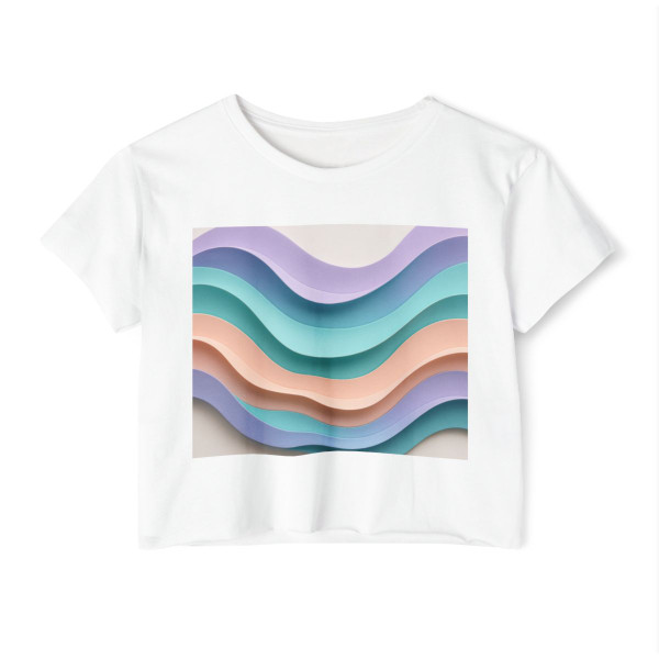 Liquid Wave Flow - Women's Festival Crop Top