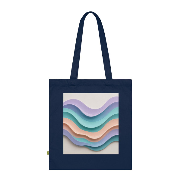 Liquid Wave Flow - Organic Cotton Tote Bag