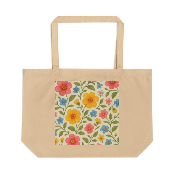 Whimsical Floral Waltz - Large Eco Tote