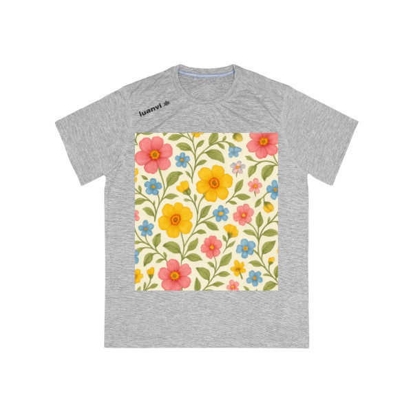 Whimsical Floral Waltz - Men's Sports T-shirt