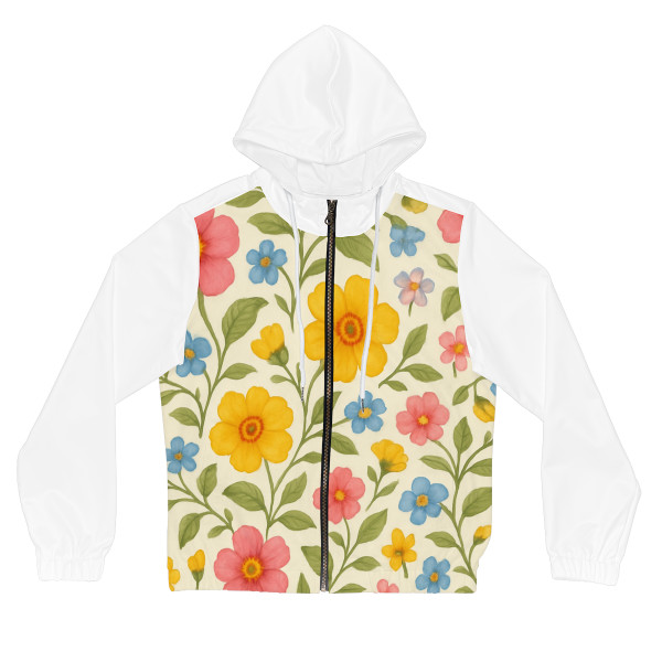 Whimsical Floral Waltz - Women’s Full-Zip Hoodie (AOP)