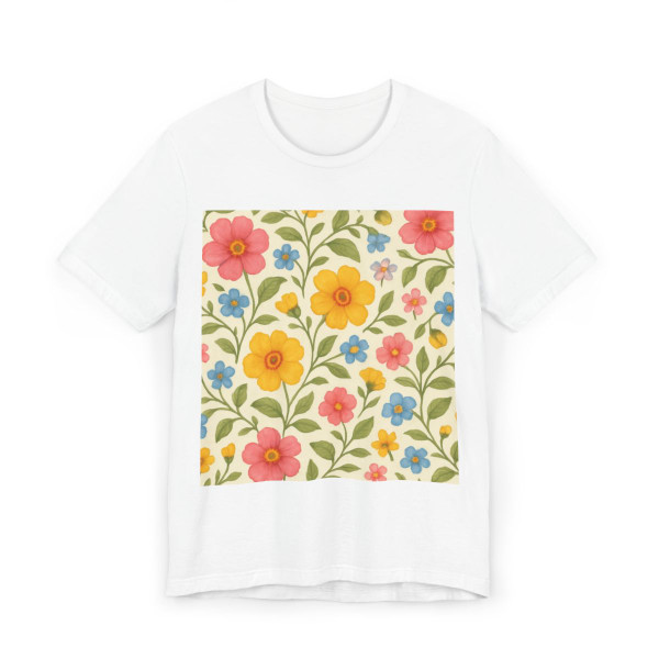 Whimsical Floral Waltz - Unisex Jersey T-Shirt