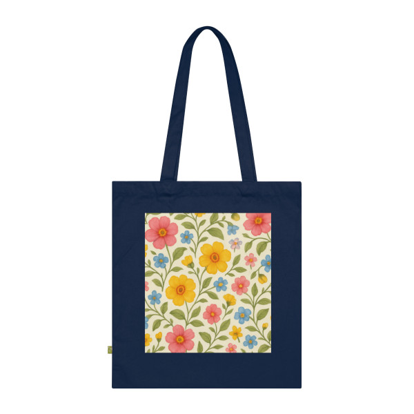 Whimsical Floral Waltz - Organic Cotton Tote Bag