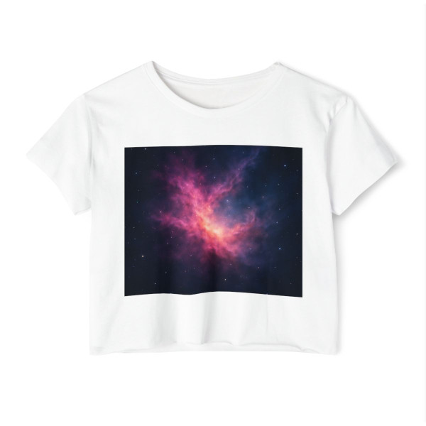 Ethereal Nebula Dance - Women's Festival Crop Top