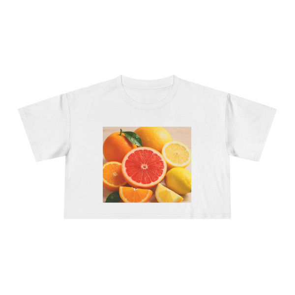 Citrus Burst Delight - Women's Crop Tee