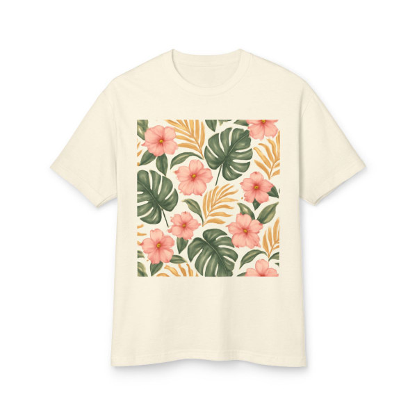 Botanical Bliss Escape - Unisex Garment-Dyed Heavyweight Cotton Tee
