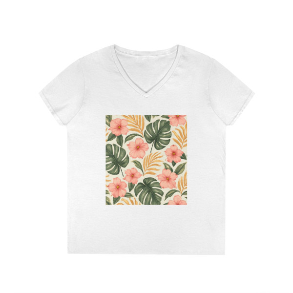 Botanical Bliss Escape - Ladies' V-Neck T-Shirt