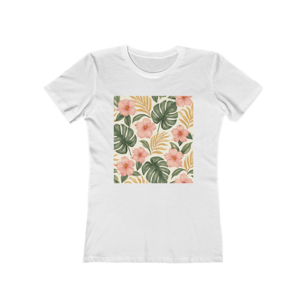 Botanical Bliss Escape - The Boyfriend Tee for Women