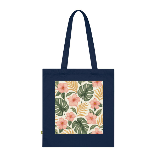 Botanical Bliss Escape - Organic Cotton Tote Bag