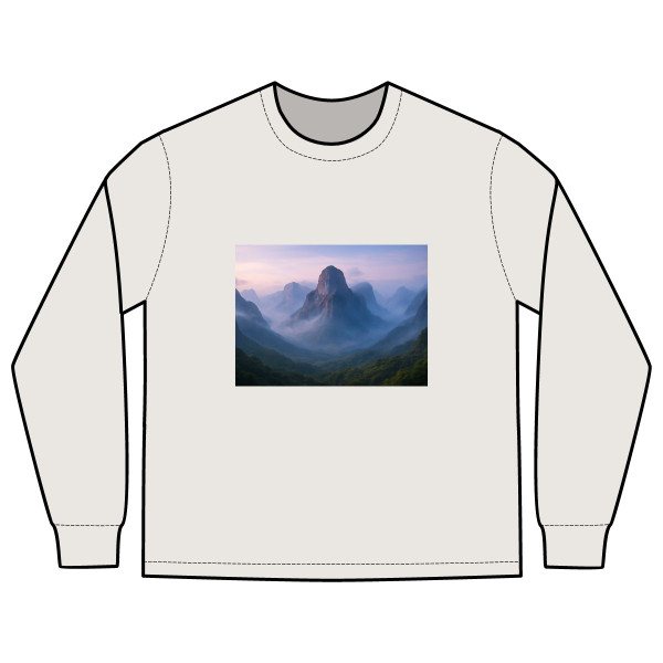 Misty Mountain Morning - Men's Heavy Faded Long Sleeve Tee