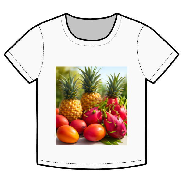 Tropical Fruit Fiesta - Organic Rib Baby Tee