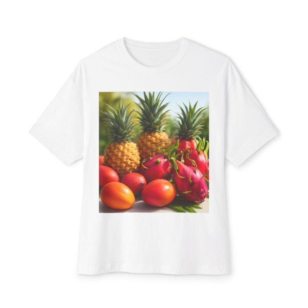 Tropical Fruit Fiesta - Unisex Oversized Boxy Tee