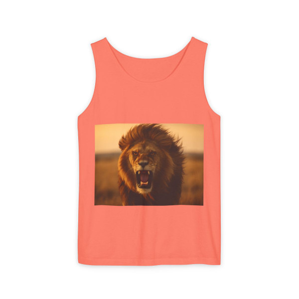 Majestic Lion Roar - Unisex Garment-Dyed Tank Top