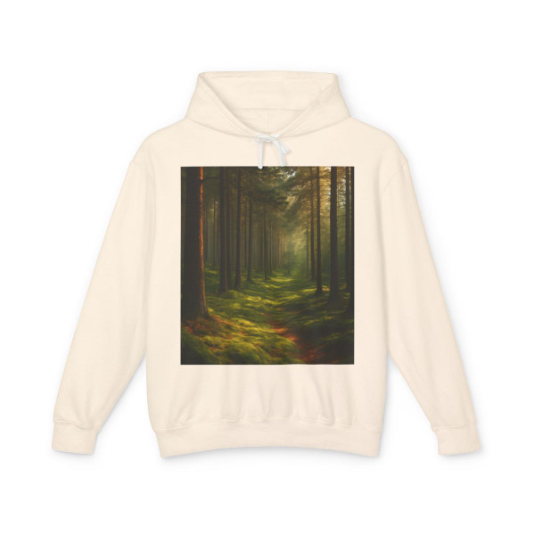 Whispering Pine Woods - Unisex Lightweight Hooded Sweatshirt