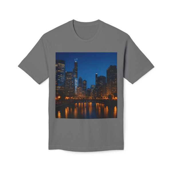 Chicago River Reflections - Unisex Midweight T-shirt, Made in US