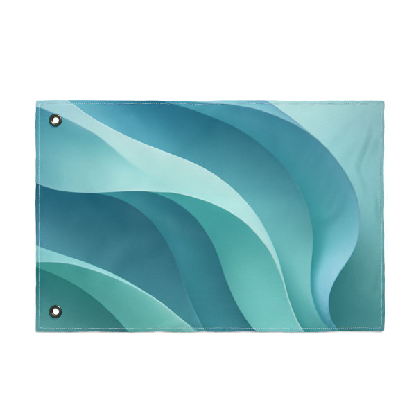 Ethereal Wave Flow - Double Sided Flag